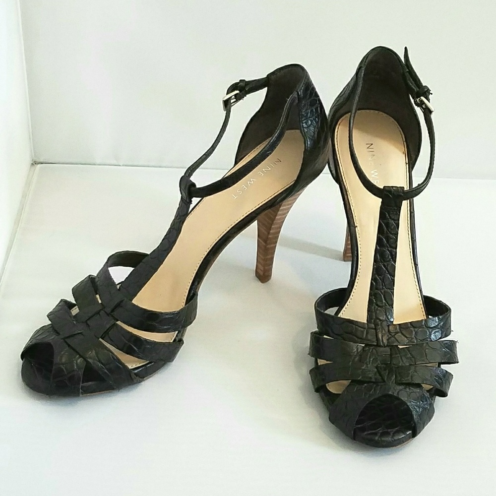 Nine West Black Heels Sz 7.5